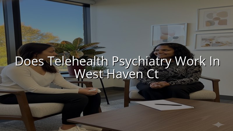 Adult telehealth psychiatry visit on a secure video call