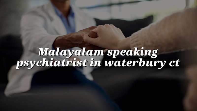 Adult psychiatric care for Malayalam speakers in Connecticut