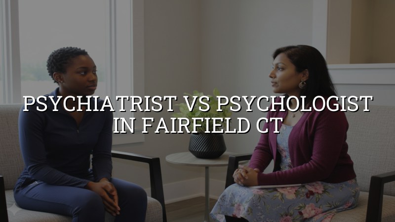 Adults in Fairfield, CT comparing psychiatric care and psychological therapy