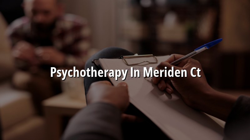 Adults discussing psychotherapy options near Meriden, CT