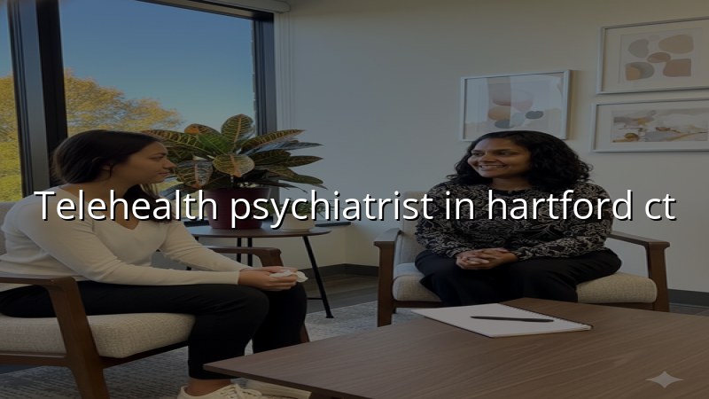 Telehealth psychiatry visit for an adult in Connecticut